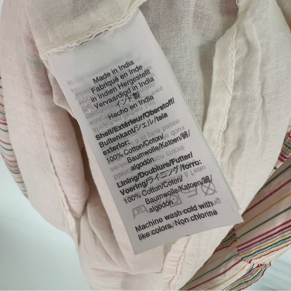 Madewell Tiered Tank Midi Dress Colorful Rainbow Stripe Sundress - Picture 9 of 14